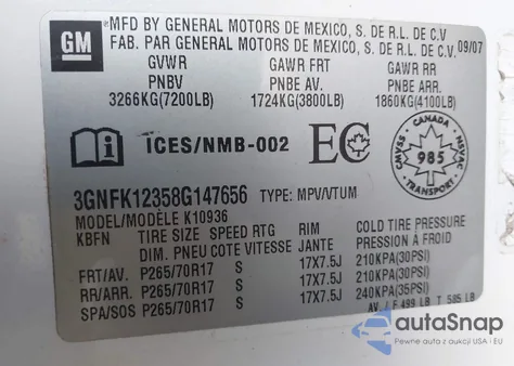 2008 Chevrolet Avalanche 1500 Ls/Lt/Ltz z USA, uszkodzony, nr VIN 3GNFK12358G147656